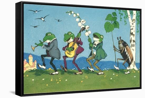 Frog and Beetle Band-null-Framed Stretched Canvas