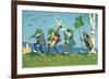 Frog and Beetle Band-null-Framed Art Print