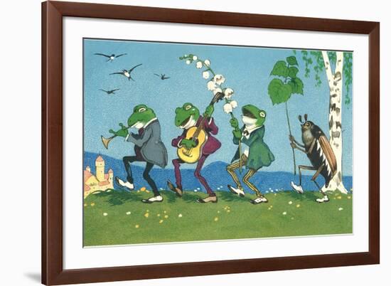 Frog and Beetle Band-null-Framed Art Print