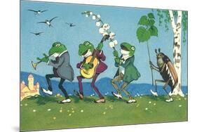 Frog and Beetle Band-null-Mounted Art Print