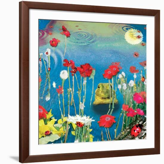 Frog And Ladybugs-Nancy Tillman-Framed Art Print