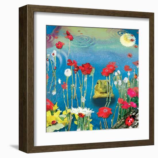 Frog And Ladybugs-Nancy Tillman-Framed Art Print