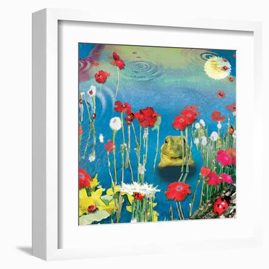 Frog And Ladybugs-Nancy Tillman-Framed Art Print