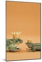 Frog and Lizard Wearing Crowns-Walter B. McKenzie-Mounted Photographic Print