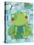 Frog Collage-Holli Conger-Stretched Canvas