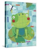 Frog Collage-Holli Conger-Stretched Canvas