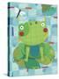 Frog Collage-Holli Conger-Stretched Canvas