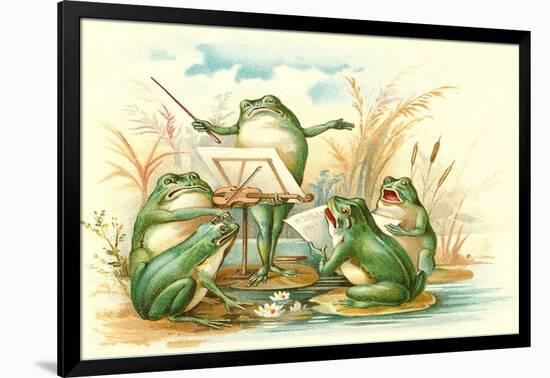 Frog Ensemble-null-Framed Art Print