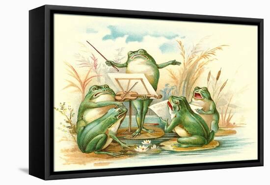 Frog Ensemble-null-Framed Stretched Canvas