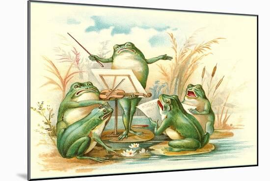 Frog Ensemble-null-Mounted Art Print