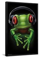 Frog - Headphones-Trends International-Framed Poster