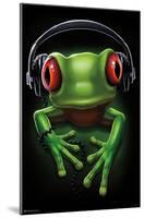Frog - Headphones-Trends International-Mounted Poster