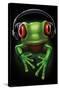 Frog - Headphones-Trends International-Stretched Canvas