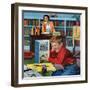 "Frog in the Library", February 25, 1956-Richard Sargent-Framed Giclee Print