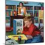 "Frog in the Library", February 25, 1956-Richard Sargent-Mounted Giclee Print