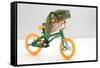 Frog on a Bike-null-Framed Stretched Canvas