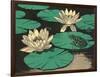 Frog on Lily Pad-null-Framed Art Print