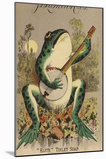 Frog Playing Banjo-null-Mounted Giclee Print