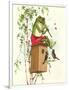 Frog Playing Flute-null-Framed Art Print