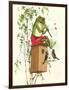 Frog Playing Flute-null-Framed Art Print