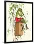 Frog Playing Flute-null-Framed Art Print