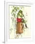 Frog Playing Flute-null-Framed Art Print