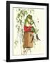 Frog Playing Flute-null-Framed Art Print