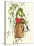 Frog Playing Flute-null-Stretched Canvas