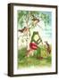 Frog Playing Flute-null-Framed Art Print