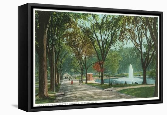 Frog Pond, Common, Boston, Massachusetts-null-Framed Stretched Canvas