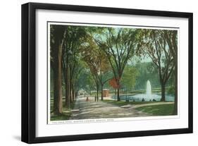 Frog Pond, Common, Boston, Massachusetts-null-Framed Art Print