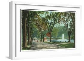 Frog Pond, Common, Boston, Massachusetts-null-Framed Art Print
