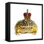 Frog Prince Wearing Crown-Andy and Clare Teare-Framed Stretched Canvas