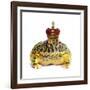 Frog Prince Wearing Crown-Andy and Clare Teare-Framed Photographic Print