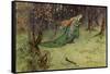 Frog Prince-Warwick Goble-Framed Stretched Canvas