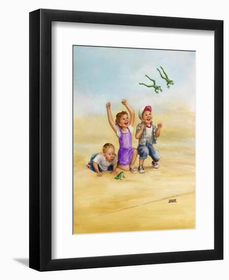 Frog Race-Dianne Dengel-Framed Premium Giclee Print