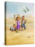 Frog Race-Dianne Dengel-Stretched Canvas