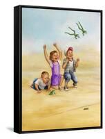 Frog Race-Dianne Dengel-Framed Stretched Canvas