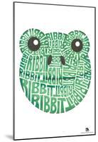 Frog Ribbit Text Poster-null-Mounted Poster