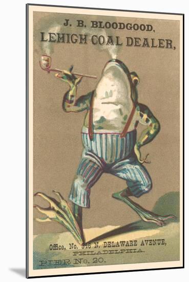 Frog Smoking Pipe-null-Mounted Premium Giclee Print