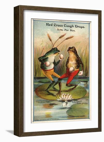 Frog Versus Toad Red Cross Cough Drops Advertisement-null-Framed Giclee Print