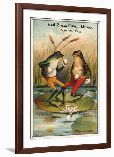 Frog Versus Toad Red Cross Cough Drops Advertisement-null-Framed Giclee Print