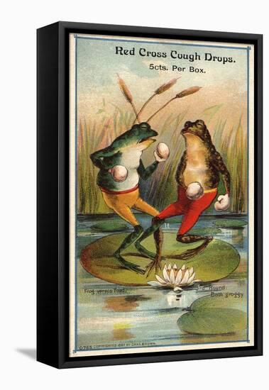 Frog Versus Toad Red Cross Cough Drops Advertisement-null-Framed Stretched Canvas