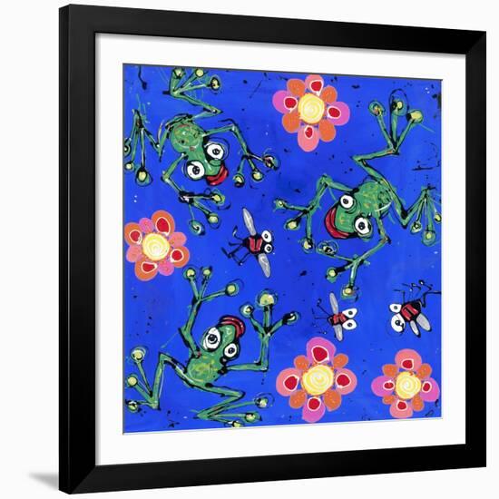 Frog Wallpaper, 2008-Anthony Breslin-Framed Giclee Print