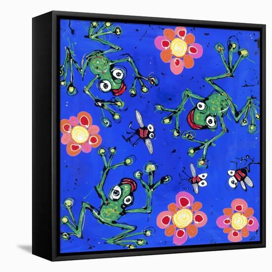 Frog Wallpaper, 2008-Anthony Breslin-Framed Stretched Canvas