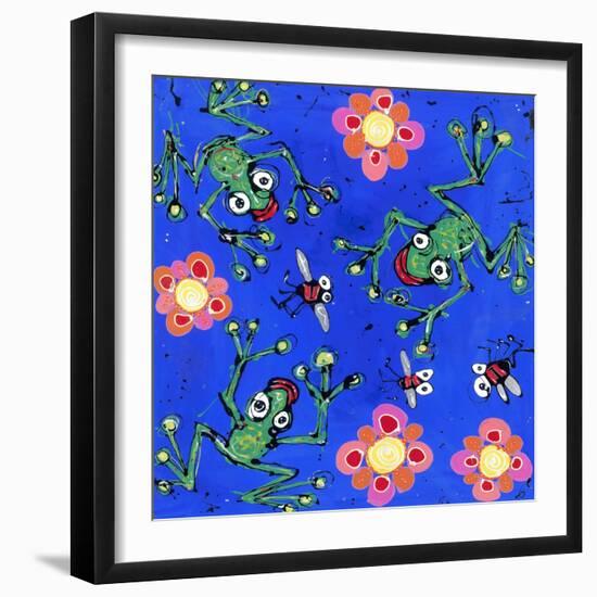 Frog Wallpaper, 2008-Anthony Breslin-Framed Giclee Print