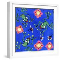 Frog Wallpaper, 2008-Anthony Breslin-Framed Giclee Print