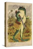 Frog with Shotgun and Satchel-null-Stretched Canvas