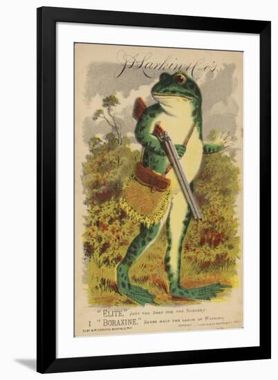 Frog with Shotgun and Satchel-null-Framed Giclee Print