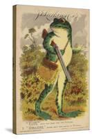 Frog with Shotgun and Satchel-null-Stretched Canvas